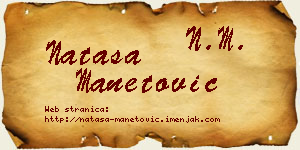 Nataša Manetović vizit kartica